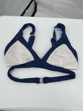 Les Canebiers NWT blue white bikini top